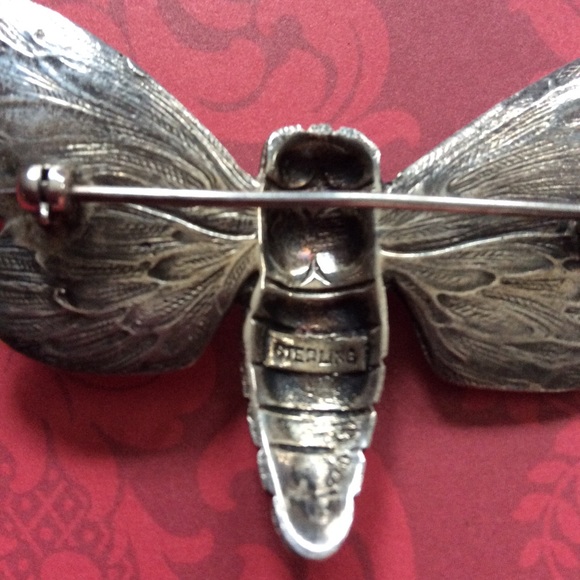 Vintage Sterling Silver Moth/ Butterfly Brooch🦋 - Picture 2 of 7